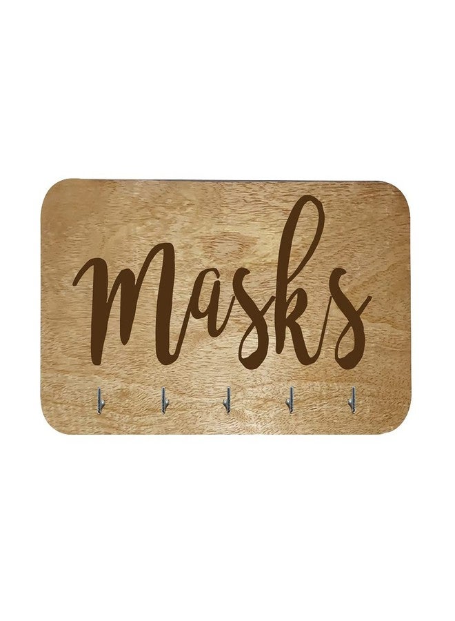 Nutcase Solid Wood Face Mask Holder For Wall Masks Organizer for Home Office Entrance - Made in India - Image 2